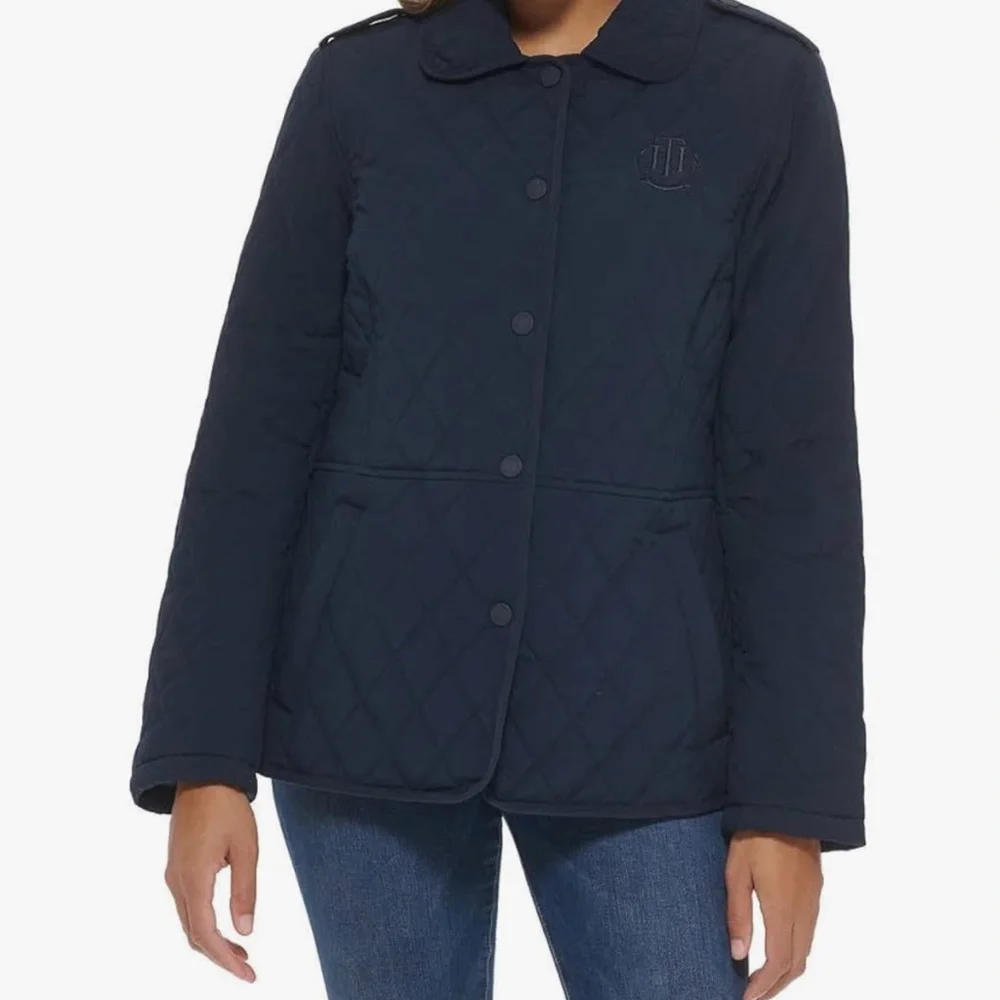 Tommy Hilfiger Ladies' Quilted Jacket, Navy - Picture 1 of 4